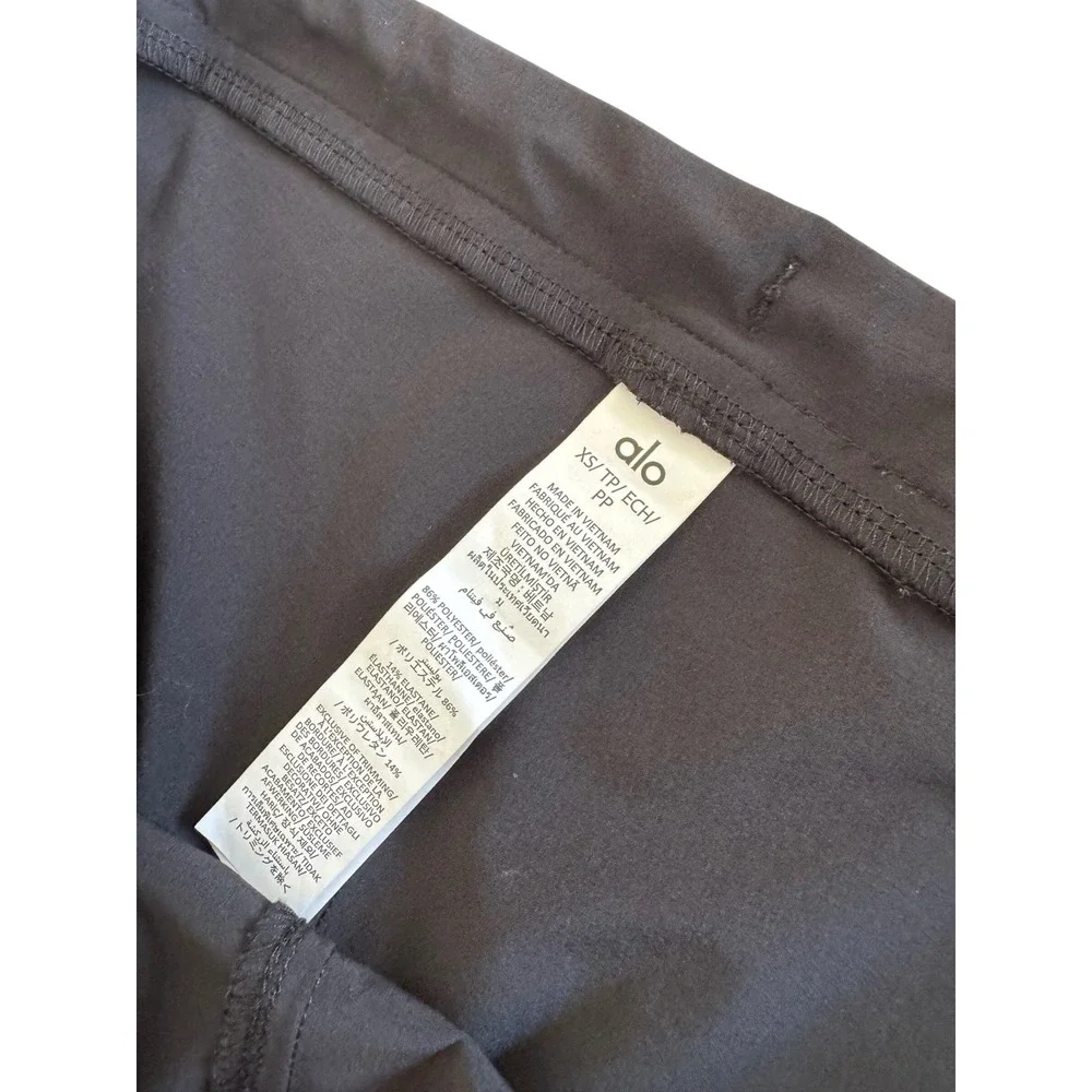 Alo Yoga Low Rise Megastar Cargo Pants Black XS Y2K Baggy Utility Streetwear